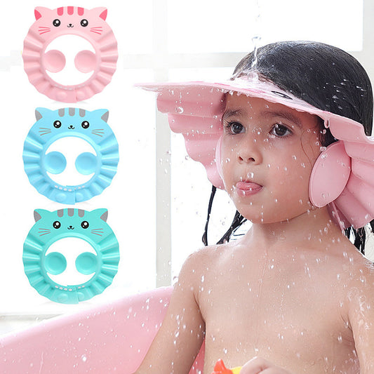 Baby Shampoo Baby Children Waterproof Ear Protection Men And Women Children Bathing Hair Shower Cap