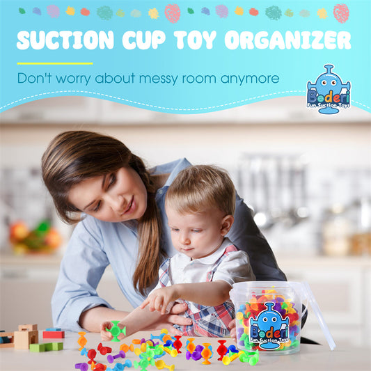 Toys For Kids Ages 4-8 Boys  114 PCS Suction Toys Sensory Boys Girls Stress Release Toys Bath Toys Travel Toys Suction Cup Toys Silicone